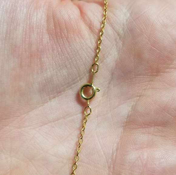 Whimsical gold rhinestone frog pendant necklace - Picture 5 of 5